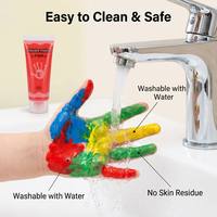 Peinture à doigts lavable en vrac, sûre, non toxique, facile à nettoyer, pots de 30 ml pour enfants, bricolage