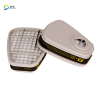 Jaune remplaçable contre les vapeurs organiques filtre de cartouche de respirateur de gaz acide pour la protection respiratoire professionnelle masque à gaz
