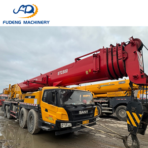 Grue sur camion SANY STC800 d'occasion en promotion, capacité de charge 80T, unité mobile de seconde main avec moteur, pompe et groupe motopropulseur intégrés - Product Image 2