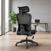 Chaise de bureau exécutive ergonomique pivotante moderne avec dossier haut en maille et appui-tête pour vente en gros