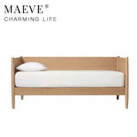 MAEVE Lit de repos multifonctionnel en chêne massif, design moderne et durable, couleur personnalisable, idéal pour chambre d'amis et salon