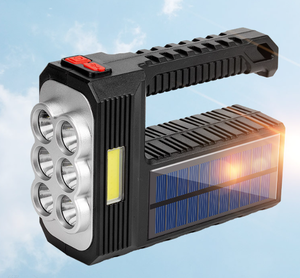 <span class=keywords><strong>Linterna</strong></span> de Mano para Camping con 8 Bombillas <span class=keywords><strong>LED</strong></span>, <span class=keywords><strong>Carga</strong></span> Solar, <span class=keywords><strong>Recargable</strong></span> por USB, Lámpara Portátil con 4 Modos de Iluminación Brillante - Product Image 4