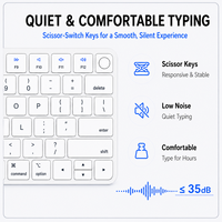 Nuevo Teclado Magic Keyboard A2449 (con Touch ID) USB-C Inalámbrico de Tamaño Completo para Computadoras M1 iMac Mac - Morado