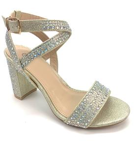 Nuovi tacchi estivi di medie dimensioni per donna con trapano chic e comodi sandali principessa con tacco basso a punta aperta - Product Image 5