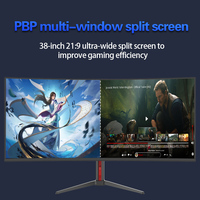 Venta al por mayor 38-Inch Curve Gaming Monitor con 4K Display 144Hz KVM 1MS Tiempo de respuesta de los jugadores de PC de la computadora