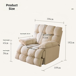 Sillón Reclinable para Sala de Estar, Silla de Masaje Reclinable <span class=keywords><strong>Manual</strong></span>, Sofá Cama con Calefacción y Función de Balanceo - Product Image 6