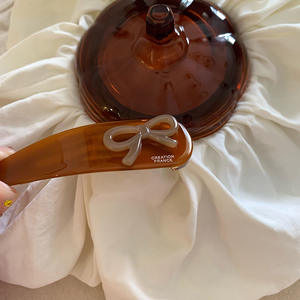 Pince à cheveux rétro en acétate imprimé léopard, grande pince BB pour cheveux fins, pour fille - Product Image 6