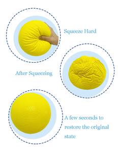 Individuelles Logo 17,8cm Rot Grün Gelb PU-Schaum Quetsch-Dodgeball 7 Zoll Weiches Spielzeug Strandball Rückprall-Wasserspielzeug - Product Image 5