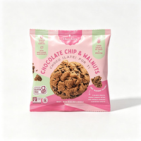 Sachets personnalisés à fermeture arrière, sacs résistants à l'humidité et à l'huile pour biscuits et snacks, graphismes personnalisés disponibles