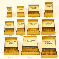 Boîtes cadeaux de luxe en papier couché personnalisées pour baklavas, dattes et chocolats, avec gaufrage et doublure en éponge, fermeture magnétique