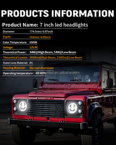 7 Inch <strong>Led</strong> <strong>Headlights</strong> for Land Rover Defender 110 Lights halo Projector for Land Rover Defender Accessories for Defender 90 110 - Product Image 6