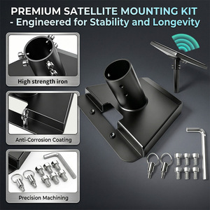 <strong>Starlink</strong> Gen 3 V4 Pipe Adapter Aluminium Alloy Stand Adapter Mounting for Weatherproof Sturdy Ground Mount Kit Accessories - Product Image 4