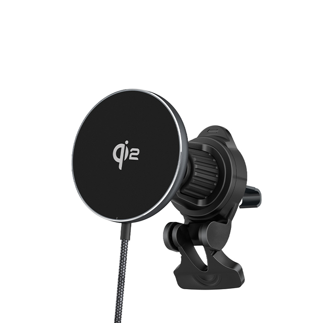 Qi2 Wireless Charger Car Charger with PD Function 9V/2A Input OTP Protection Compatible with for iPhone 12 13 14 15 Series