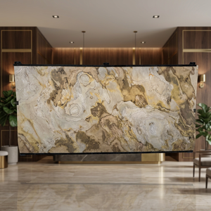Revêtement mural en pierre indienne Autumn Stone, couleur organique Flow Glow pour murs et plafonds rétroéclairés, décoration intérieure - Product Image 2