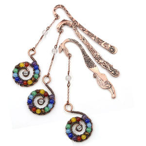 Accessori fai da te fatti a mano in metallo rame antico floreale sirena che borda il portachiavi con barra di perline 3d segnalibro regolabile spazi vuoti in vendita - Product Image 2