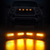 Feux de calandre avant LED 4 en 1 pour Toyota Tacoma Raptor TRD Road Sport, lampe de calandre externe, lumière jaune
