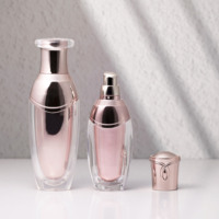 Botol Kosmetik Plastik Bentuk Jamur Warna Perak 50ml 100ml  Perawatan Kulit Set Botol Lotion  Ready Stock