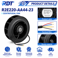 Ventilador Centrífugo Industrial de Bajo Consumo R2E220-AA44-23 230V 220mm Original Alemania Equipo de Refrigeración para Automatización