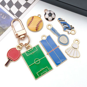 Accesorios de Joyería con Diseño Deportivo, Colgante de Fútbol, Bádminton, <span class=keywords><strong>Tenis</strong></span> de Mesa, Cadena para Teléfono Móvil, Llavero - Product Image 4