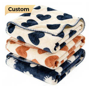 Couverture en flanelle de luxe en gros, imprimée sur mesure, douce et chaude, pour lit double, canapé, textile de maison hivernal - Product Image 1