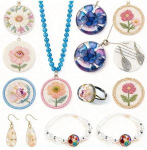 Premium <b>DIY</b> UV Resin Jewelry <b>Kit</b> Handmade Crafts Hard Crystal Clear Epoxy Fast Curing Silicone Molds Pendants Earrings MODEL - Product Image 4