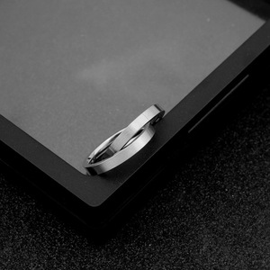 Hot Selling Simple Niche Design Stainless Steel Double Silver Plated Ring Personalized Fashion Unisex's Rings Wholesale Jewelry - Product Image 5