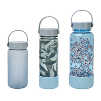 Bouteille d'eau en plastique personnalisable avec logo, 680, 750, 1200 ml, à large ouverture avec poignée, idéale pour la rentrée scolaire, le sport et la gym
