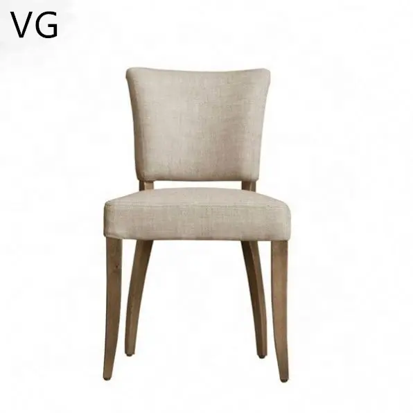 Modern comfortable dining room furniture chair solid wood legs with fabric wooden dining chairs