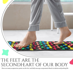 Tapis de massage des pieds en acupression chauffant imperméable antidérapant en PVC, réflexologie, marche sur des pierres, longue durée assise, travailleurs âgés, relaxation - Product Image 6