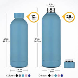 Botella de Agua Aislada de 17 oz con Tapa, Reutilizable, a Prueba de Fugas, de Acero Inoxidable, para Viajes y Deportes - Product Image 3