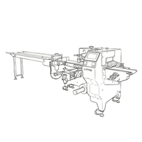 Machine d'emballage alimentaire entièrement automatique SZ-450 pour sachets de 30 à 100 unités/min, largeur de film 290-450 mm, pour snacks, chocolats et autres produits.