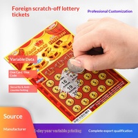 Fabricant de tickets de loterie à gratter personnalisés, cartes à gratter anti-contrefaçon avec impression UV, papier spécial/cuivre