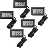 Mini Elektronisches Digitalthermometer mit LCD-Anzeige und Sondenkabel für Thermostat, Ofen, Gefrierschrank, Aquarium, Haustier-Inkubatoren