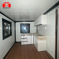 Contenedor prefabricado de 40 pies y 20 pies, casa extensible a la venta, casa prefabricada plegable de acero ligero, Villa de 5 dormitorios