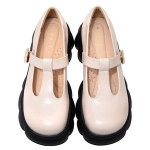Beige 5CM Platform <b>Slip</b>-On Loafers - Product Image 3