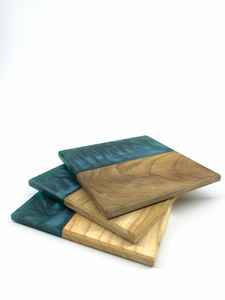 Juego de Posavasos Rústicos de Resina Natural, Ideales para Mesas de Centro, Mesas de Comedor y Encimeras de Cocina, con Resina Única Hecha a Mano - Product Image 2