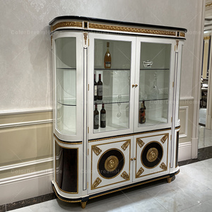 Mueble de Salón Europeo de Lujo, Vitrina Blanca con Cristal, Mueble de 2 Puertas - Product Image 2