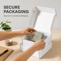 Boîte d'expédition en carton ondulé de luxe avec logo personnalisé pour l'emballage e-commerce en gros