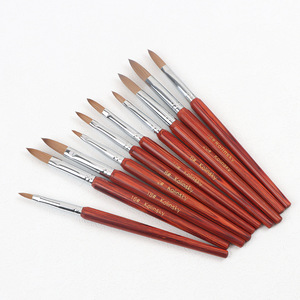 100% Kolinsky Hair Acrylic Powder <b>Nail</b> Brush Wooden Handle Professional Salon Manicure <b>Nail</b> Art <b>Extension</b> Brush Tool - Product Image 1