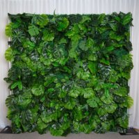 Hot sales kunden spezifische Hochzeits dekoration Roll up 3d Stoff grüne Blume Wand Hintergrund künstliche Seide rote Rose Blumen wand