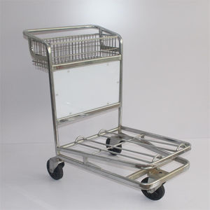 थोक हुक स्टेनलेस स्टील हवाई अड्डे के सामान ट्रॉली के साथ उच्च गुणवत्ता हवाई अड्डे के सामान ट्रॉली - Product Image 4