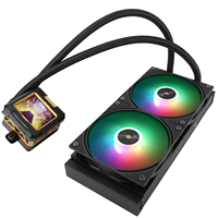 Refroidisseur de processeur liquide AIO FROZEN WARFRAME 240 BLACK ARGB, radiateur en aluminium de 240 mm, ventilateurs PWM 2000 tr/min, Intel LGA1851/1700, AMD AM4/AM5