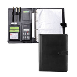 Carpeta <span class=keywords><strong>de</strong></span> cartera <span class=keywords><strong>de</strong></span> negocios <span class=keywords><strong>de</strong></span> cuero PU personalizada, carpeta impermeable suave para calculadora, herramienta <span class=keywords><strong>de</strong></span> organización <span class=keywords><strong>de</strong></span> negocios personalizada - Product Image 4