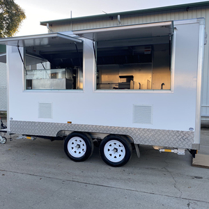 รถเทรลเลอร์ขายอาหารจานด่วนเคลื่อนที่บนถนนรถเทรลเลอร์สำหรับสุนัขร้อนรถลากอาหารพิซซ่าพร้อมอุปกรณ์ครัวเต็มรูปแบบ - Product Image 4