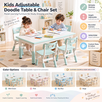 Ensemble table et chaise d'étude pour enfants, réglables en hauteur, pour la maternelle, avec support OEM ODM