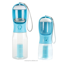 Bouteille d'eau portable 3-en-1 élégante et rechargeable avec réglage de la durée pour chiens, chats et petits animaux, 600 ml, en plastique, pour l'hydratation
