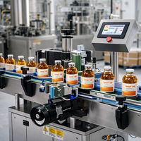 Machine d'étiquetage de bouteilles rondes et de boîtes alimentaires à bas prix et haute vitesse, imprimante d'étiquettes, machine à colle chaude pour étiquetage de boîtes alimentaires et de conteneurs