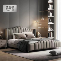 Lit plateforme en bois moderne, meubles de chambre confortables