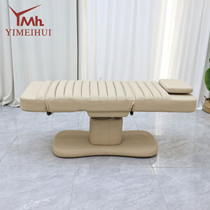 Salon Spa için avrupa hidrolik elektrik güzellik yatağı ayarlanabilir yüz masaj yatağı uzanmış arkalık estetisyen ekipmanları - Product Image 2
