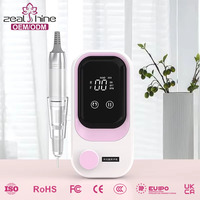 Lime à ongles professionnelle certifiée CE/RoHS, 35000 tr/min, faible vibration, rechargeable, avec embouts 2-en-1 et support de pièce à main